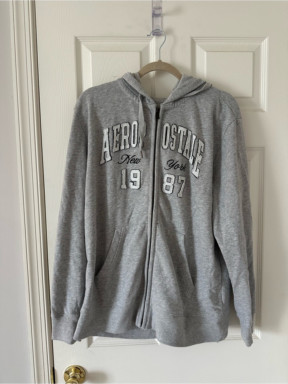 Aeropostale Light Gray Fleece Hoodie